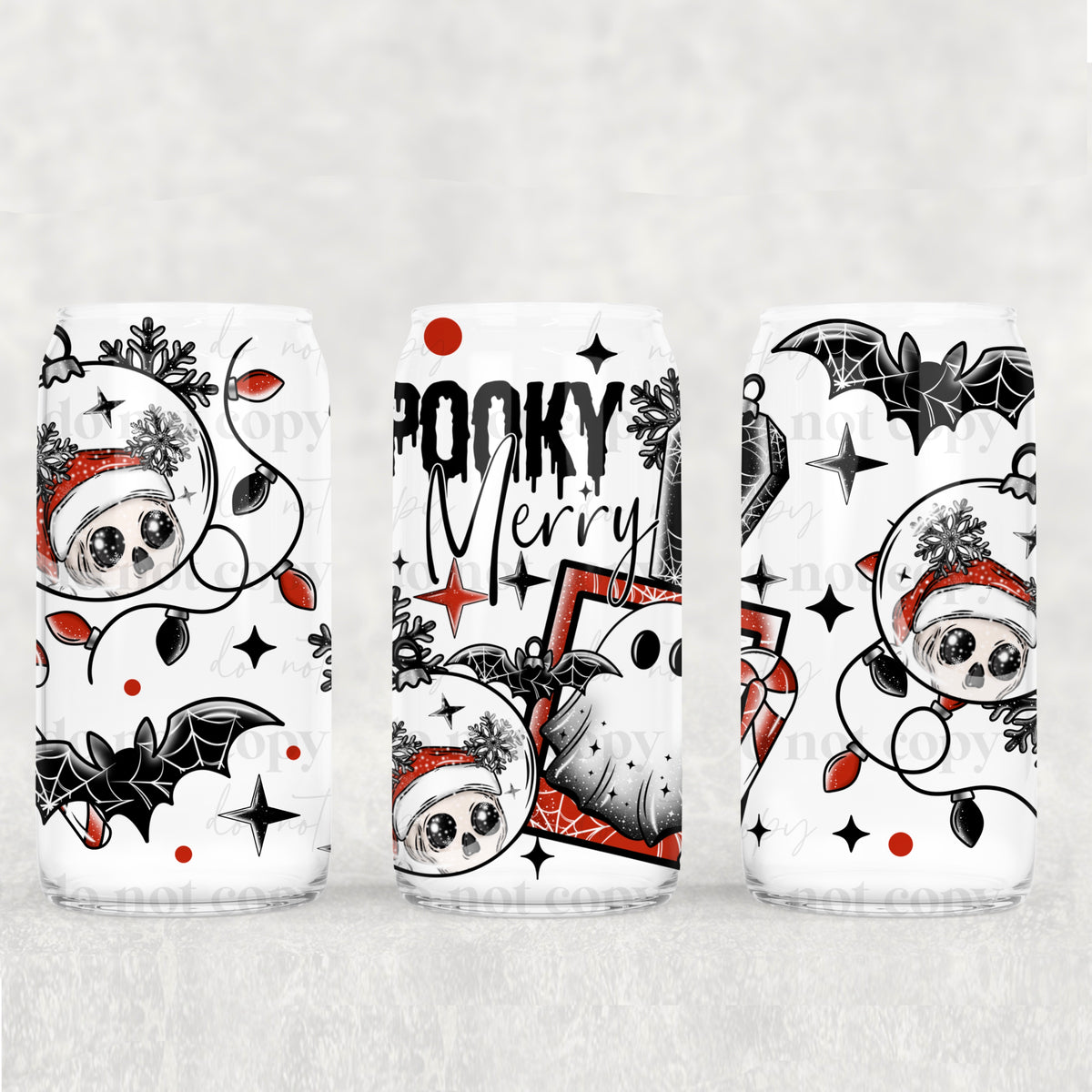 Spooky merry 16oz Glass Wrap