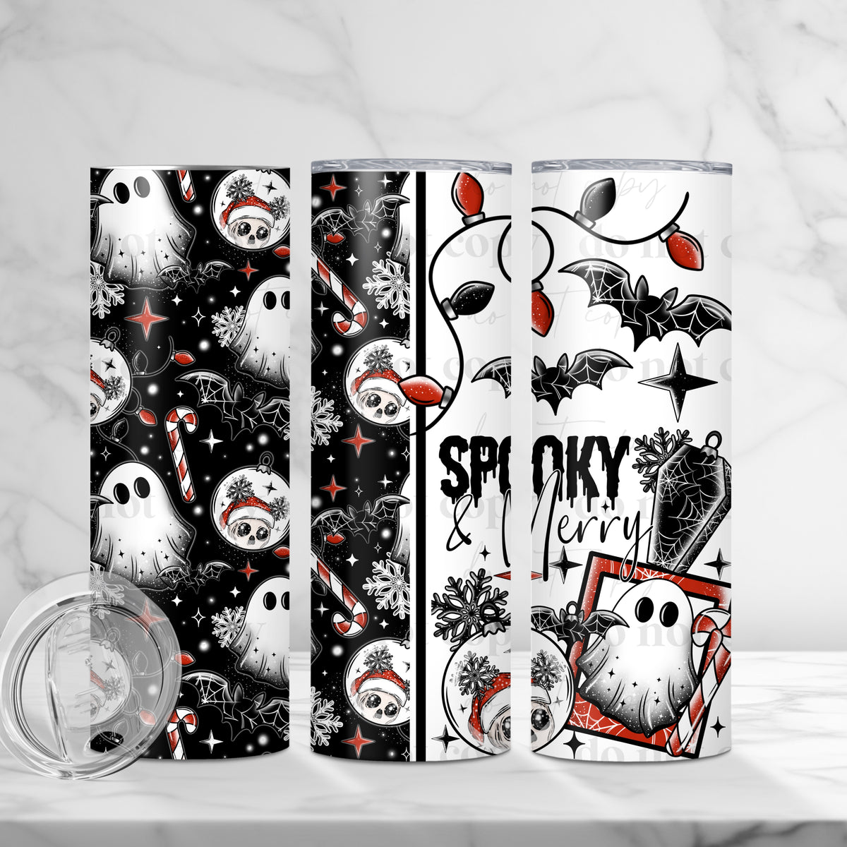 Spooky merry Tumbler Wrap