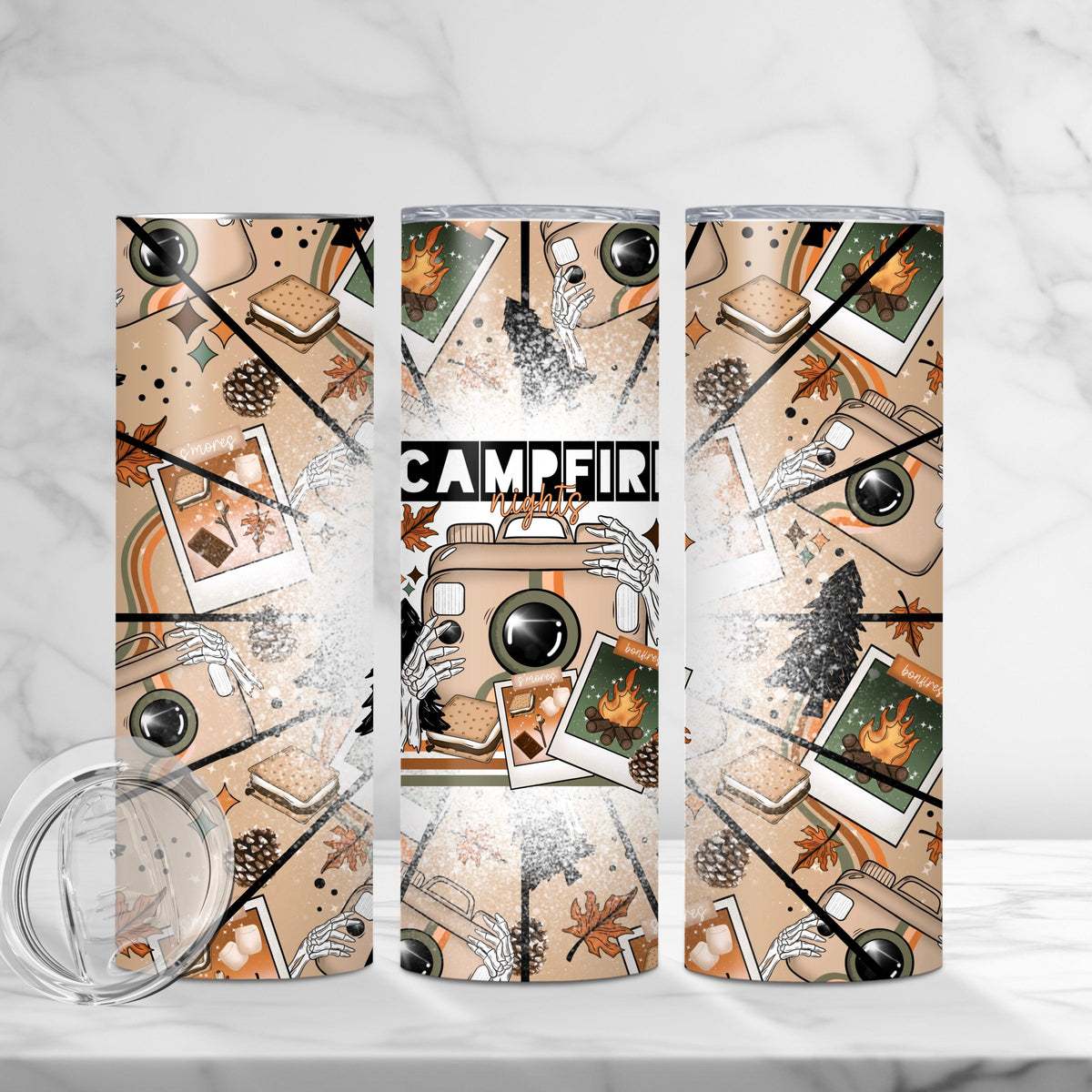 Campfire camera Tumbler Wrap