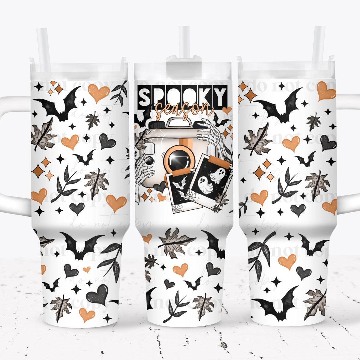 Spooky Season Camera 40oz Tumbler Wrap