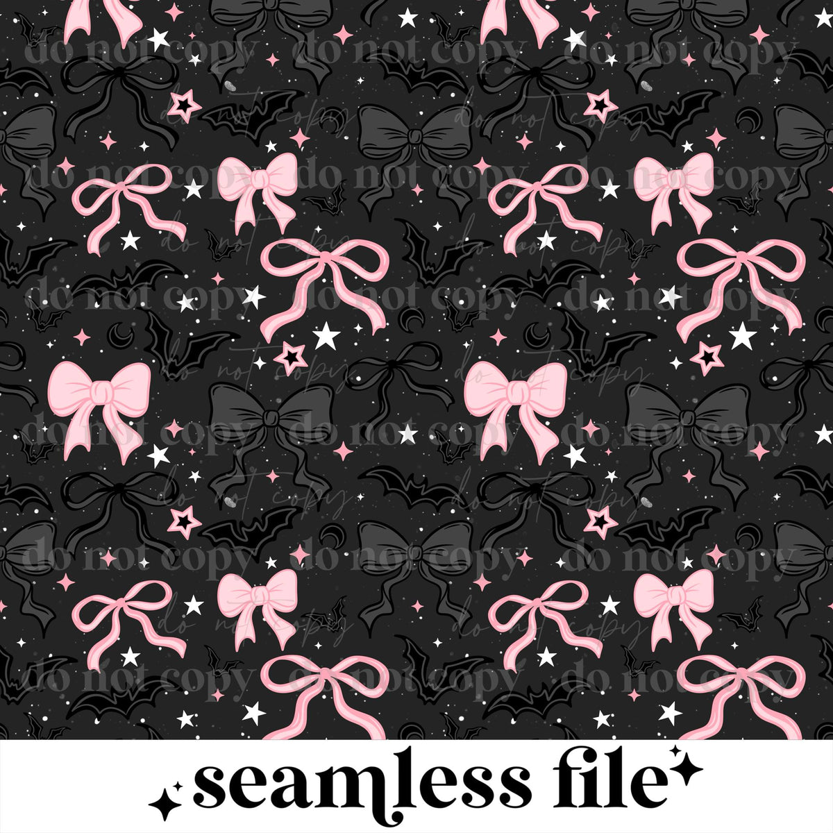 Spooky & Girly Bows Seamless
