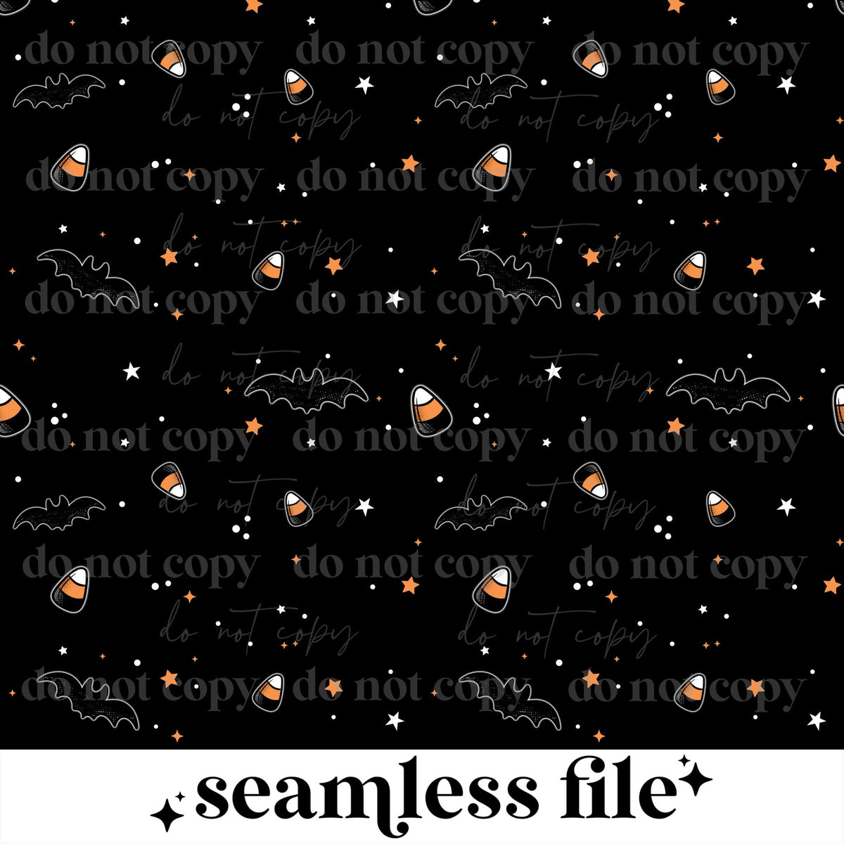 Candy Corn Bat Seamless