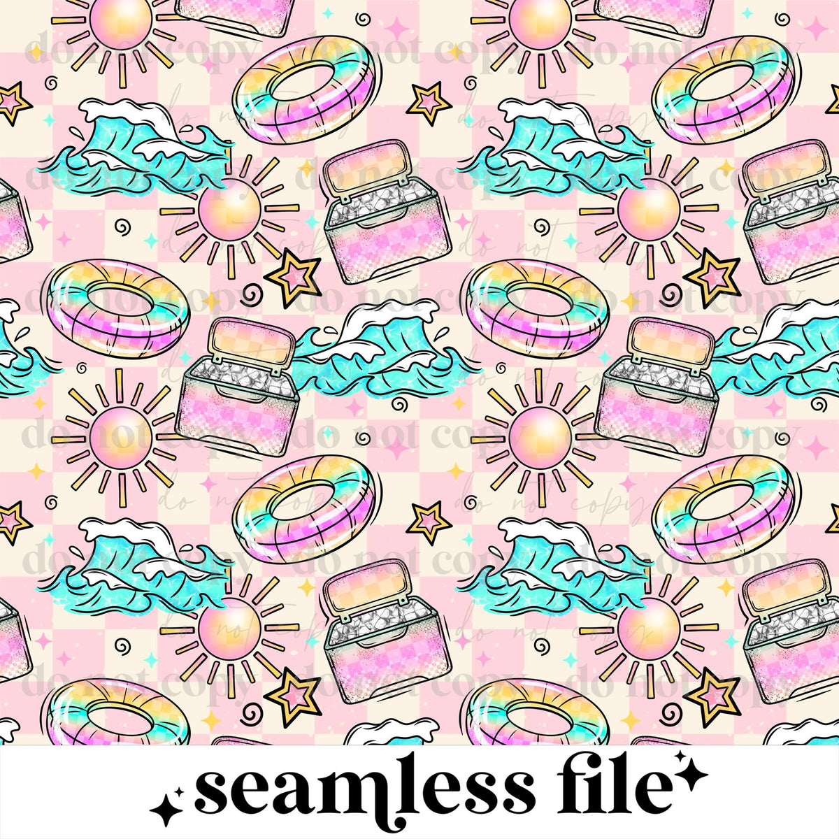 Drinkin & Floatin Seamless