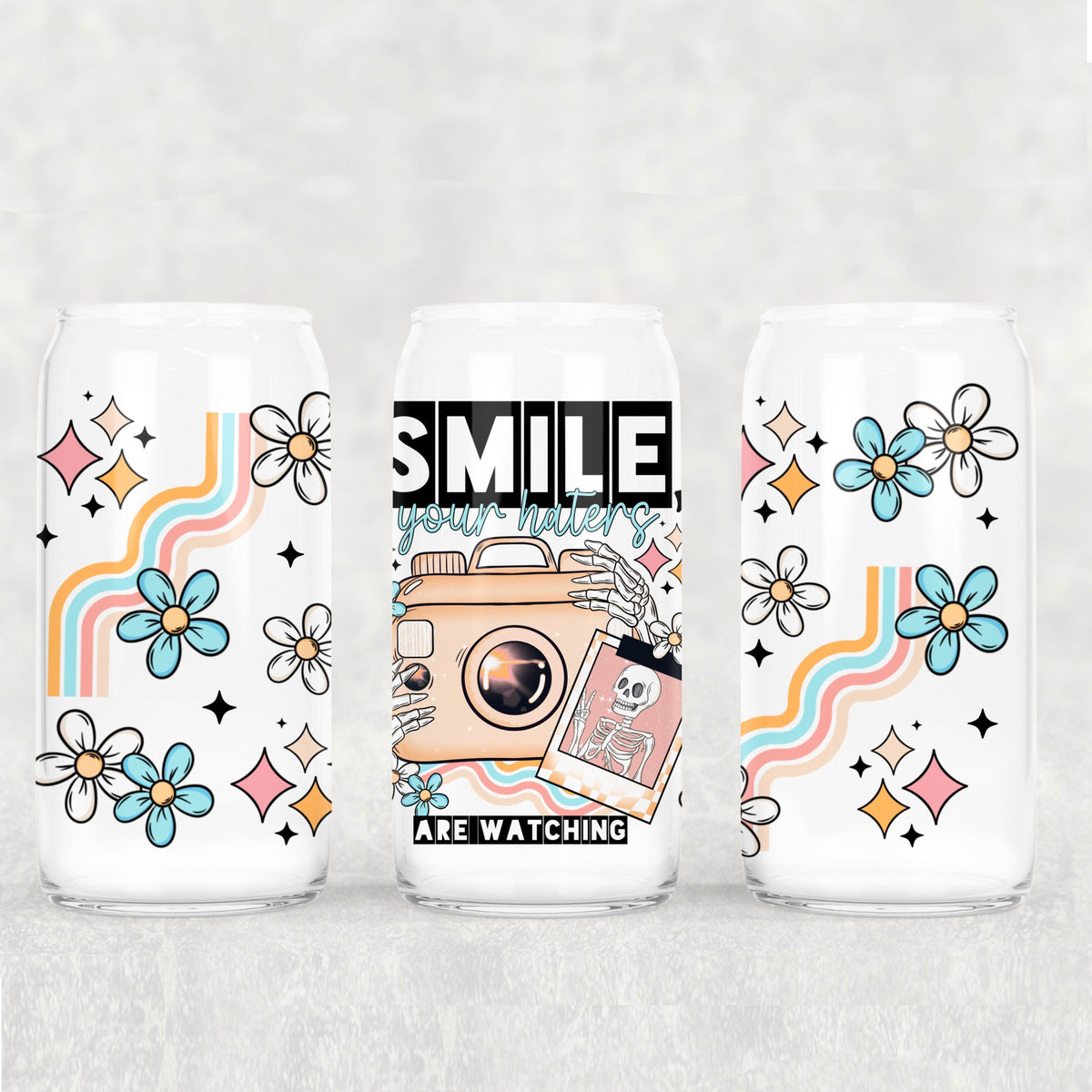 Smile haters 16oz Glass Wrap