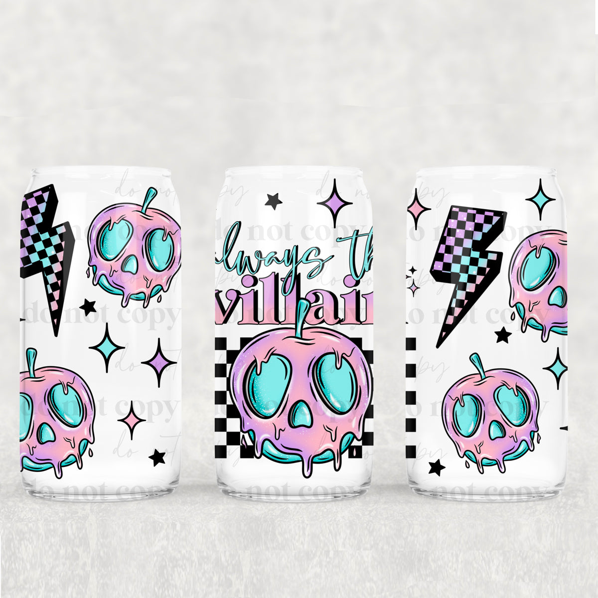 Always the villain 16oz Glass Wrap