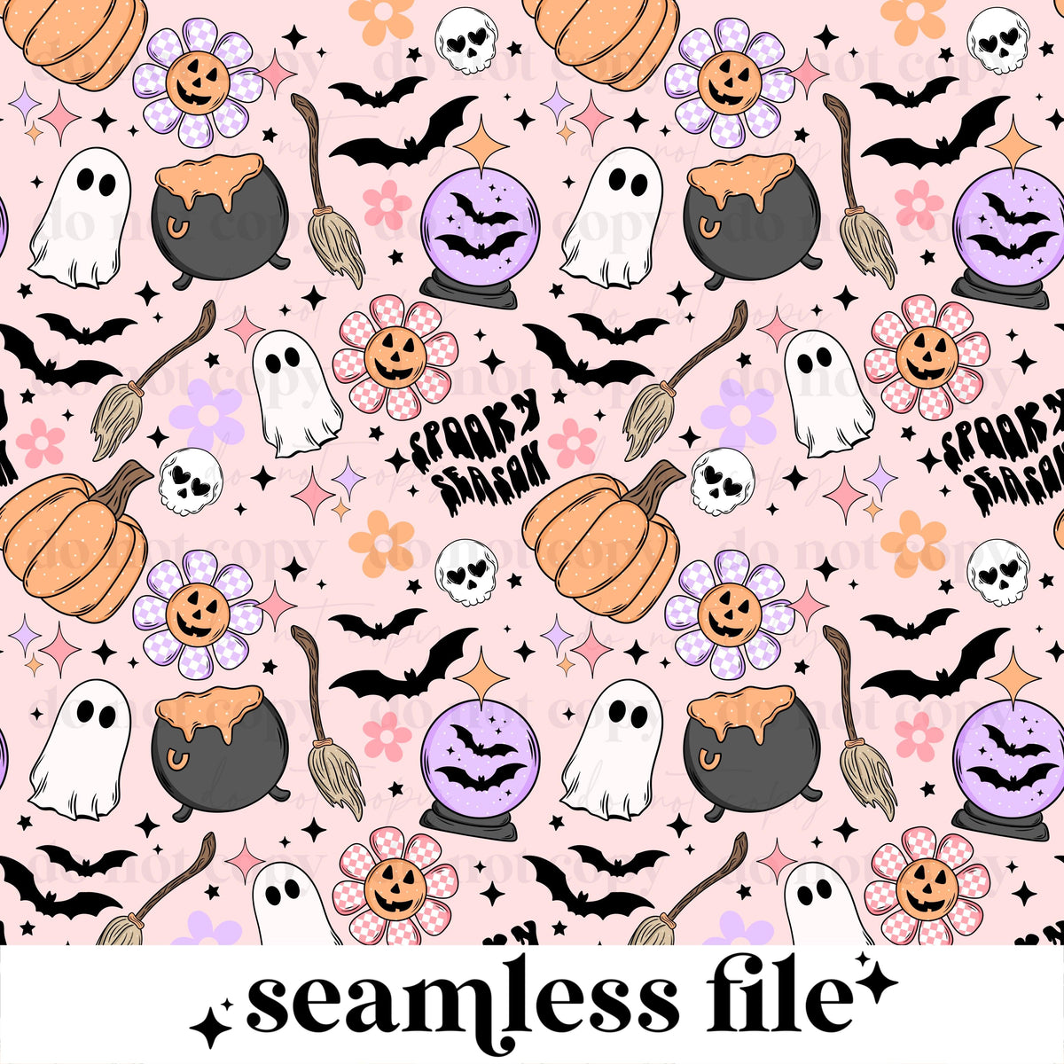 Pastel Spooky season Seamless