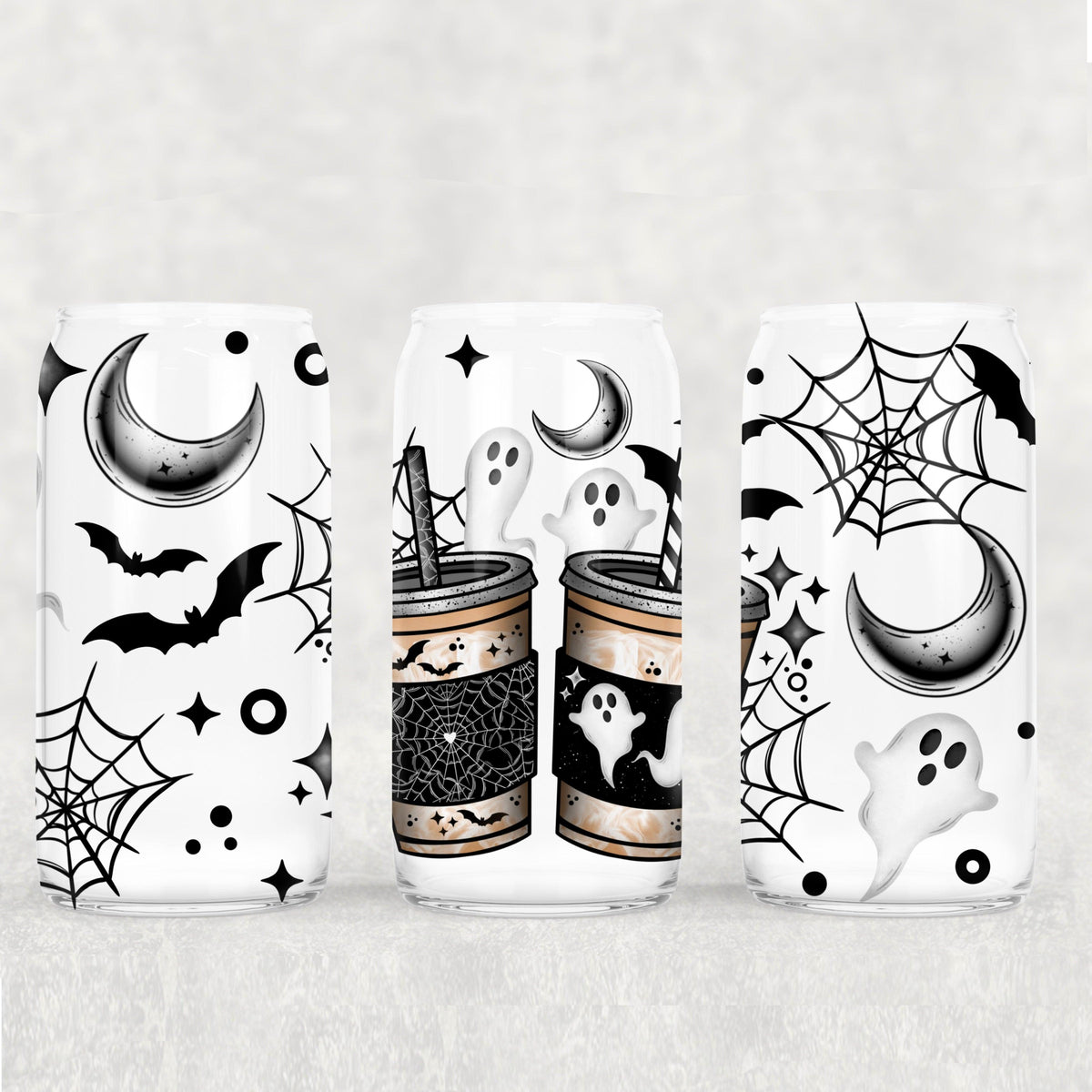 Spooky Coffee 16oz Glass Wrap (2 variants)