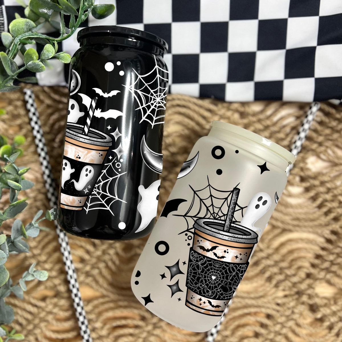 Spooky Coffee 16oz Glass Wrap (2 variants)