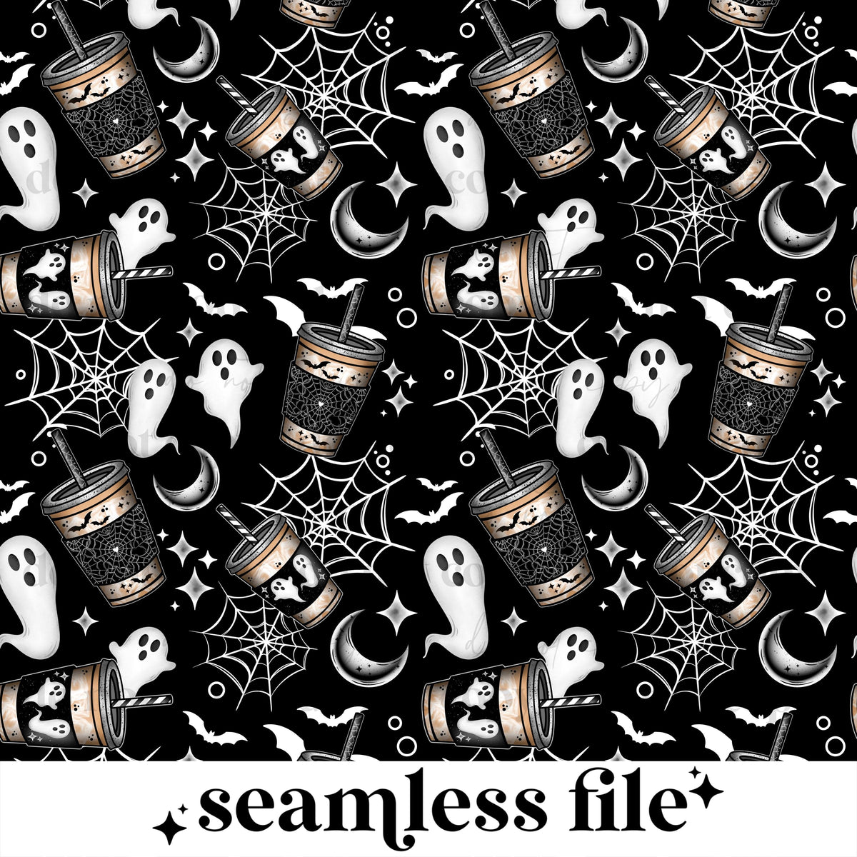 Spooky Coffee Seamless