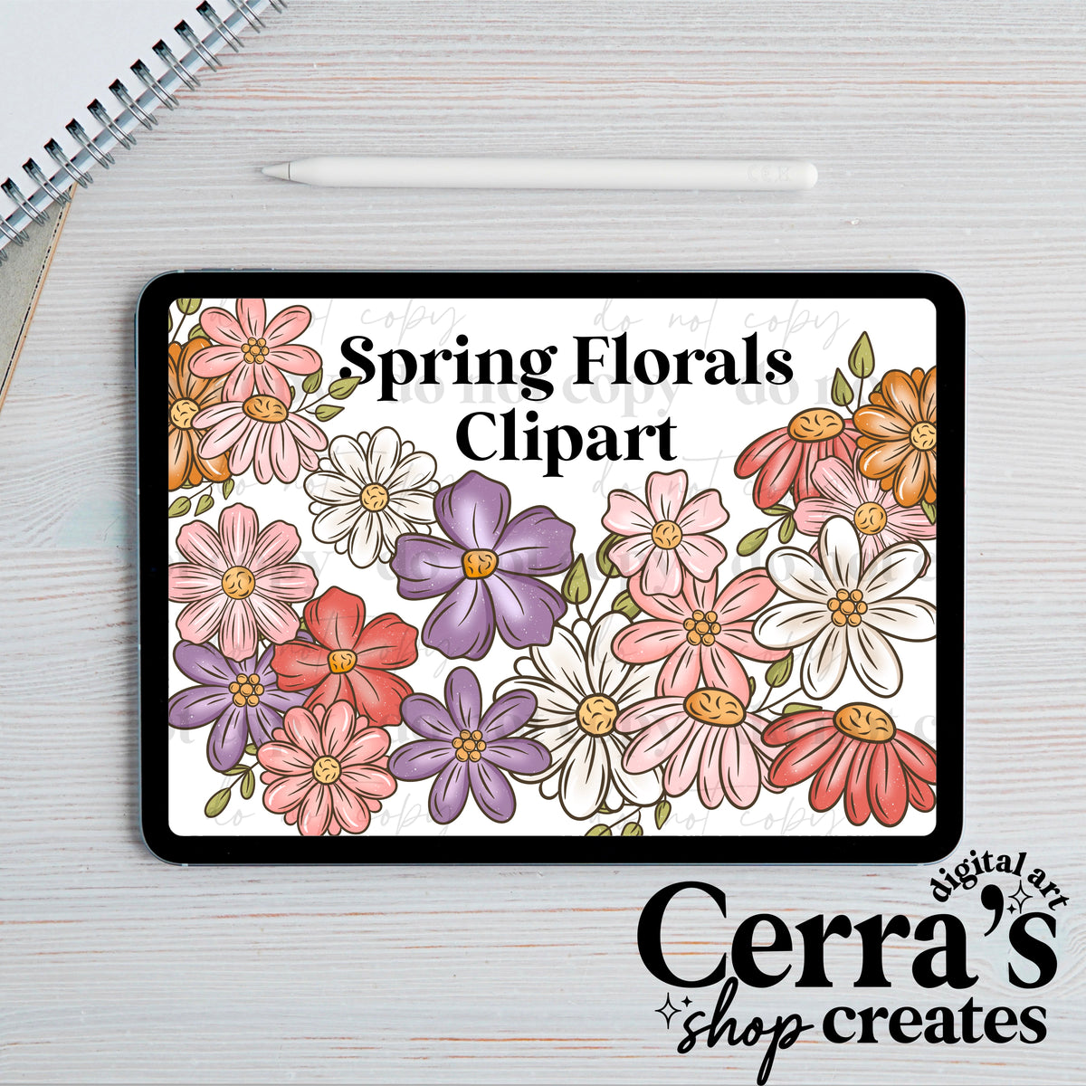 Spring Florals Clipart set