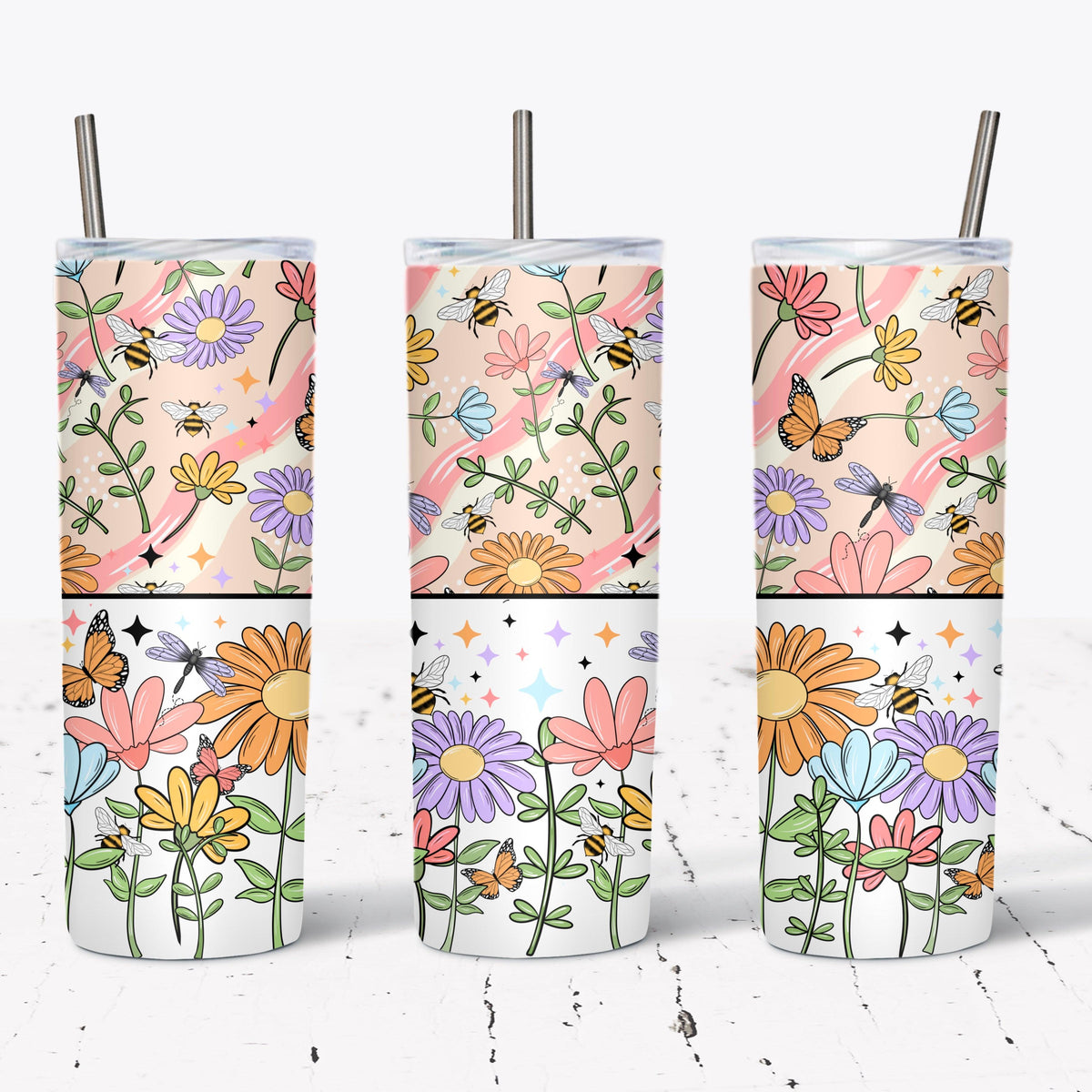 Spring florals Tumbler Wrap