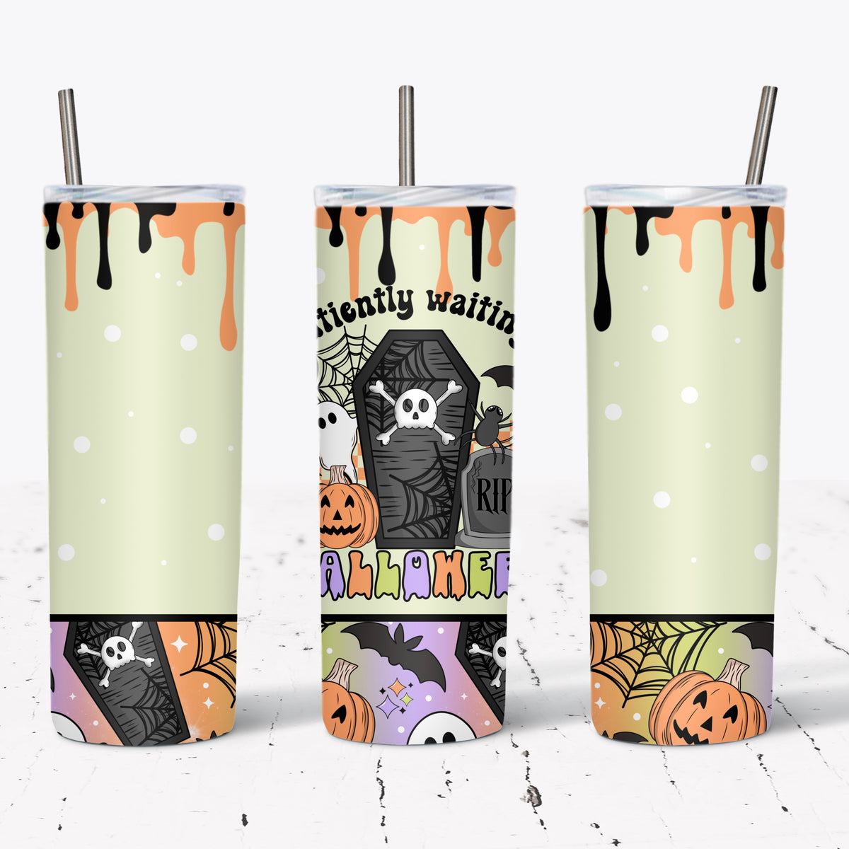 Impatiently waiting for halloween Tumbler Wrap