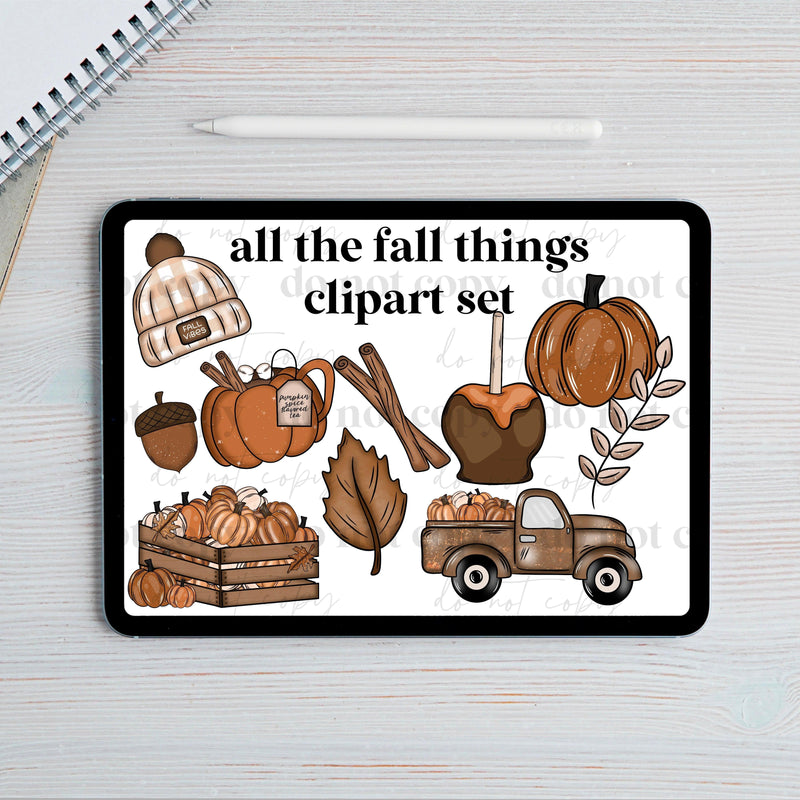 All the fall things Clipart – Cerra's Shop Digital Designs