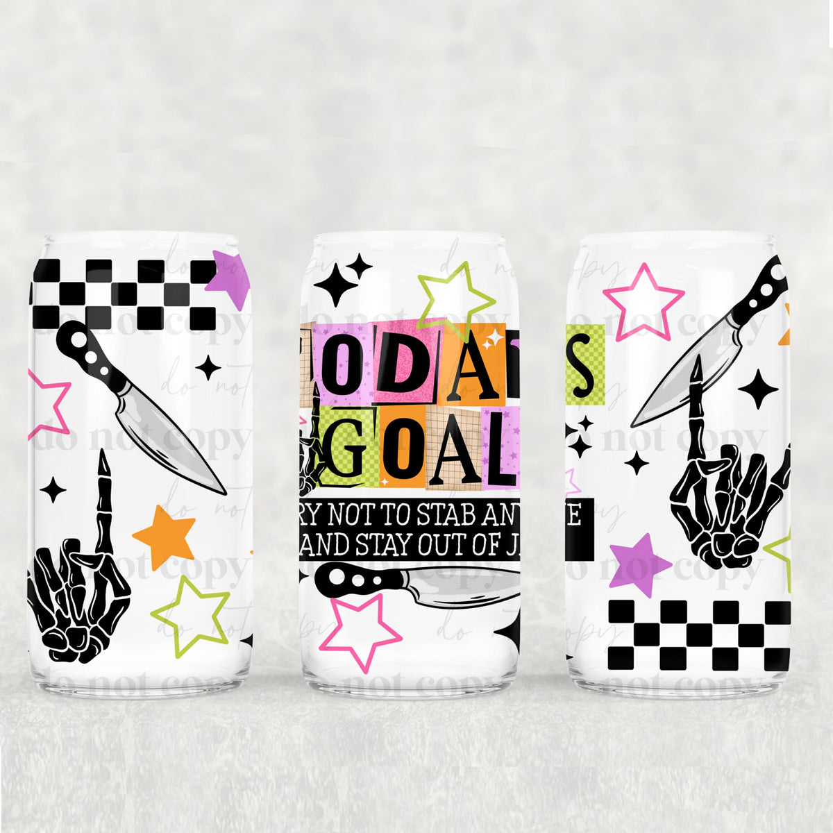 Today's Goals 16oz Glass Wrap