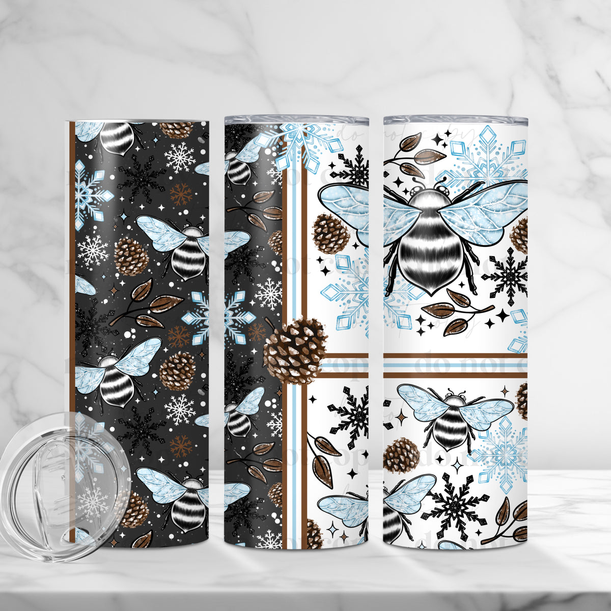 Winter Bees Tumbler Wrap