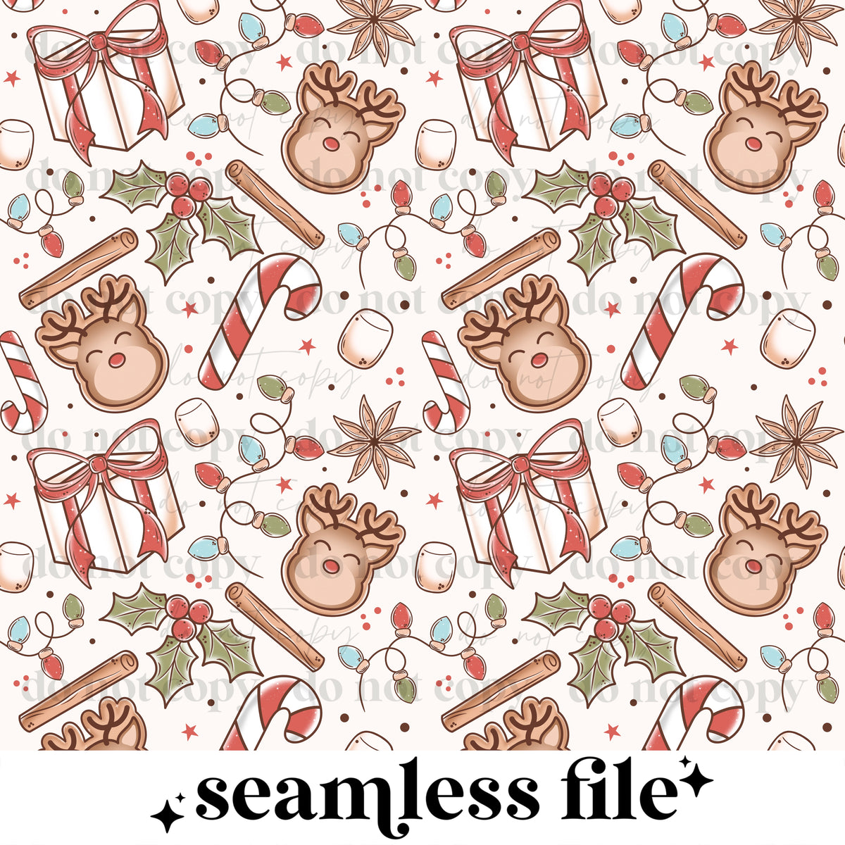 Boho Christmas Seamless