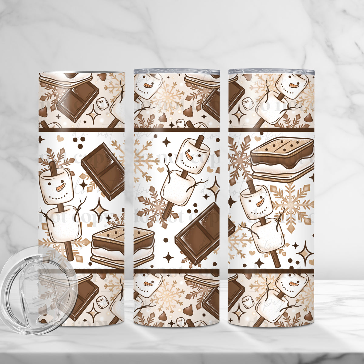 Snowman s’more Tumbler Wrap