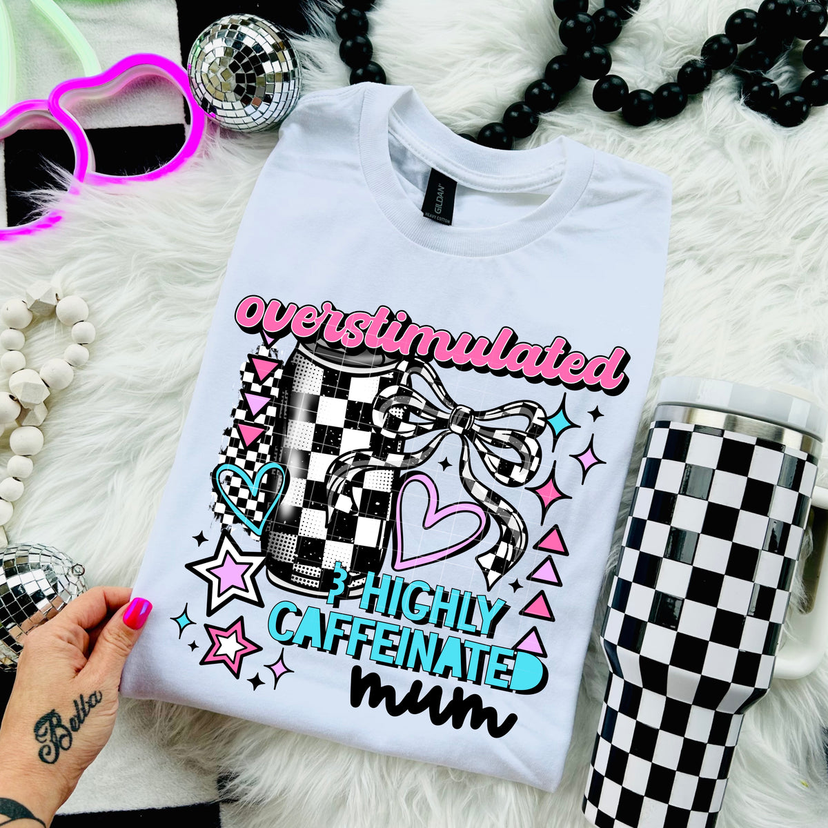 Overstimulated highly caffeinated mum