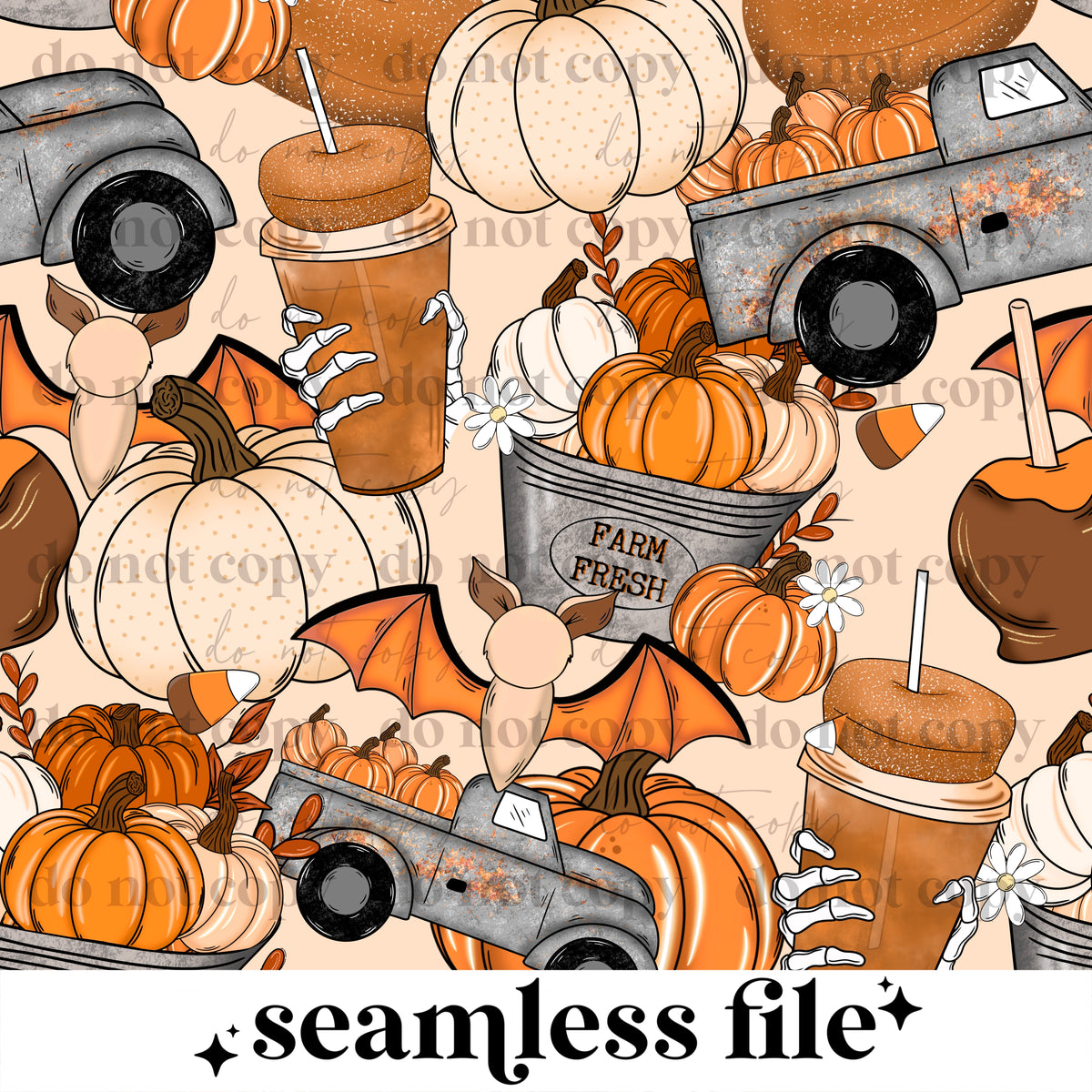 All the fall things Seamless PNG
