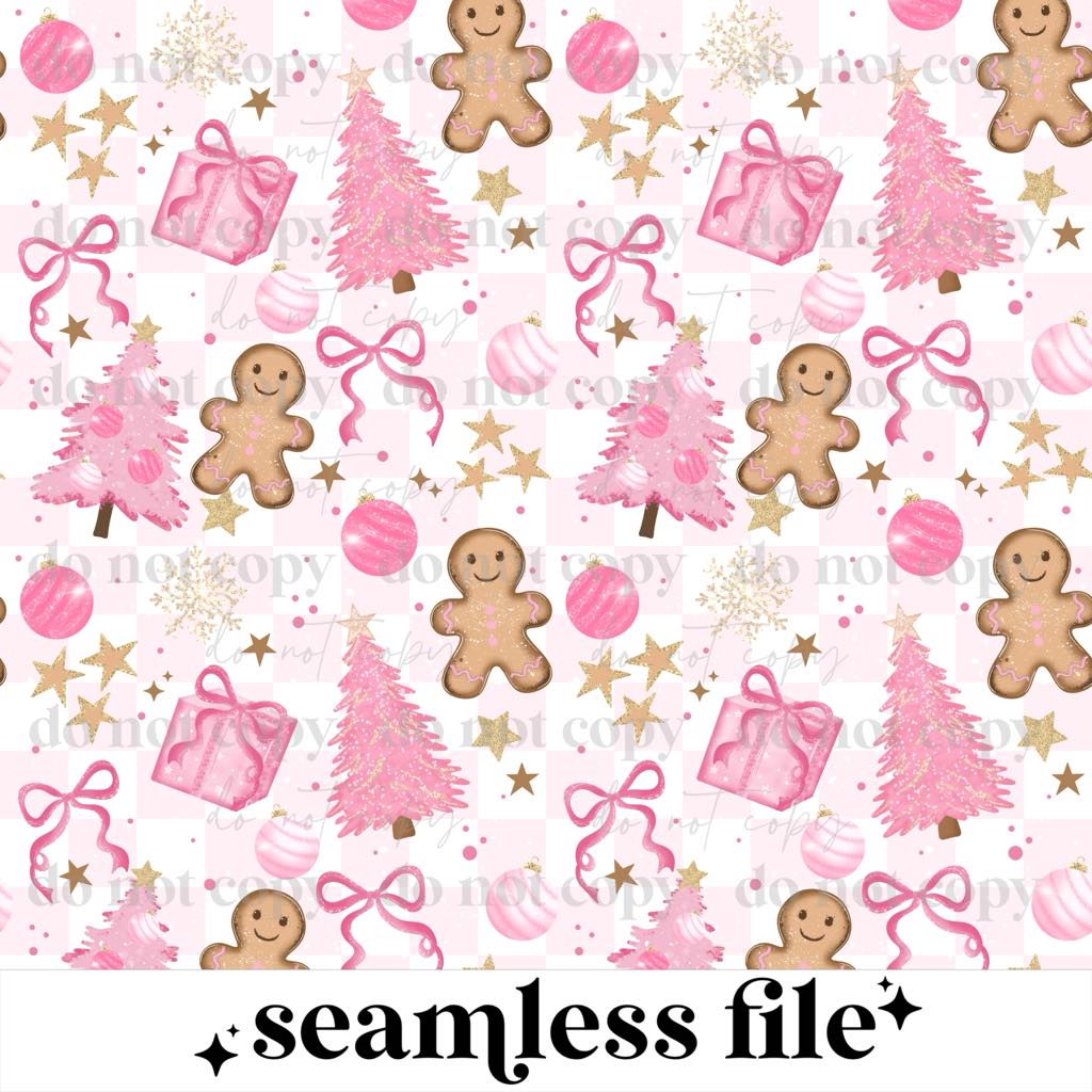 Pink Very Merry Seamless