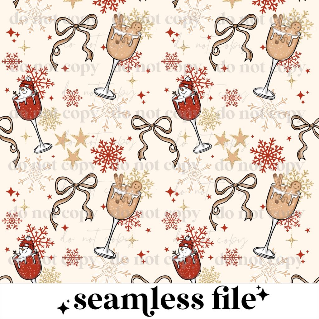 Tipsy & Bright Wine Seamless