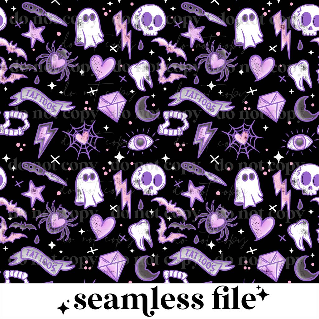 Spooky Tattoos Seamless