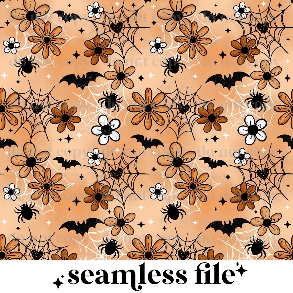 Halloween Florals Seamless