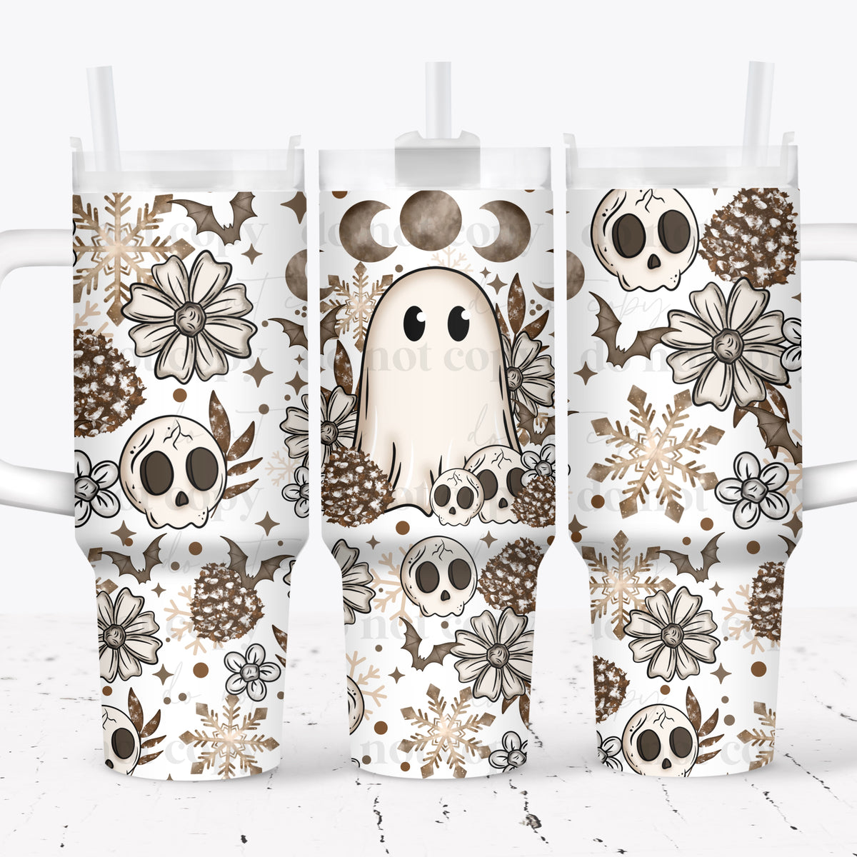 Cottaceore winter Ghost 40oz Tumbler Wrap