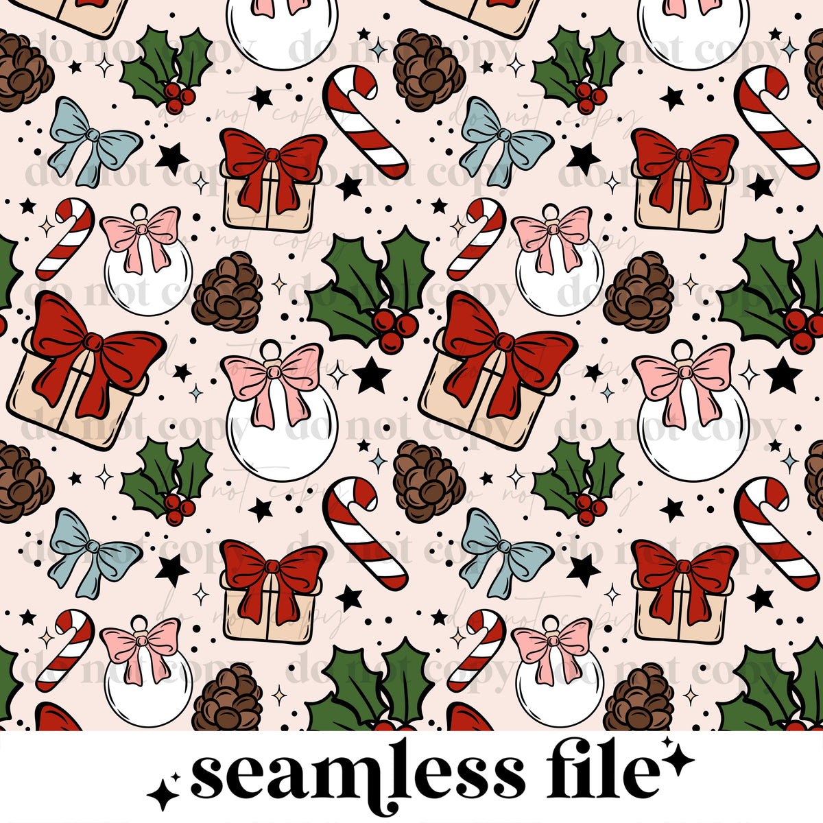 Christmas doodles Seamless