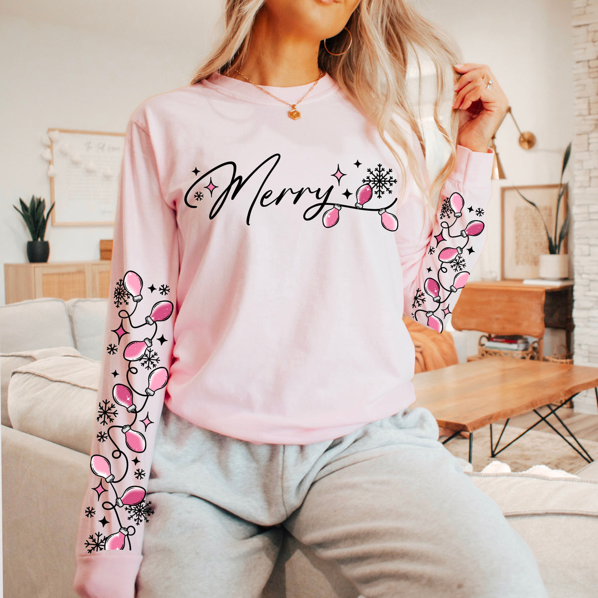 Pink merry lights png and sleeve