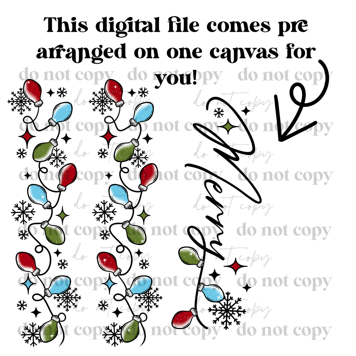 merry lights png and sleeve