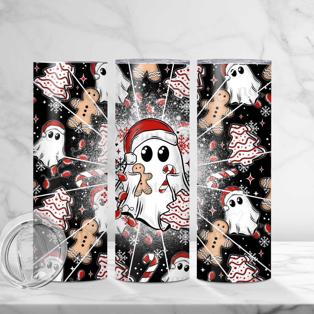 Christmas ghost Tumbler Wrap