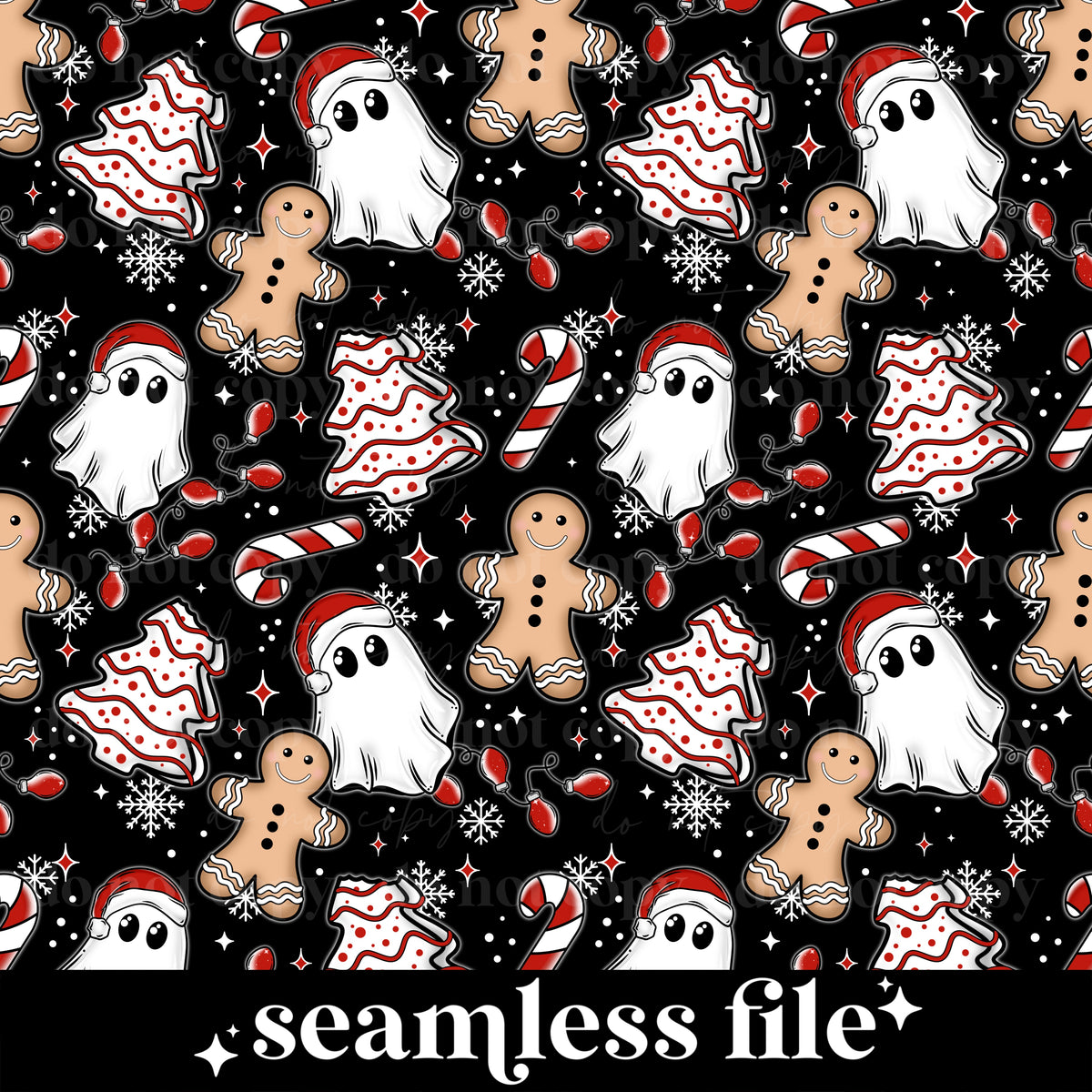 Christmas ghost Seamless