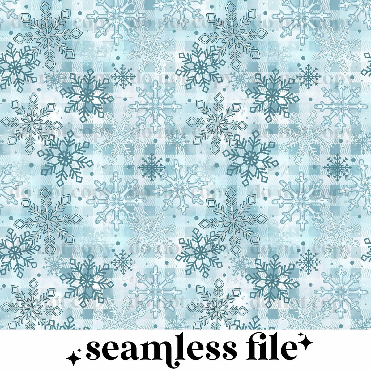 Blue Snowflakes Seamless