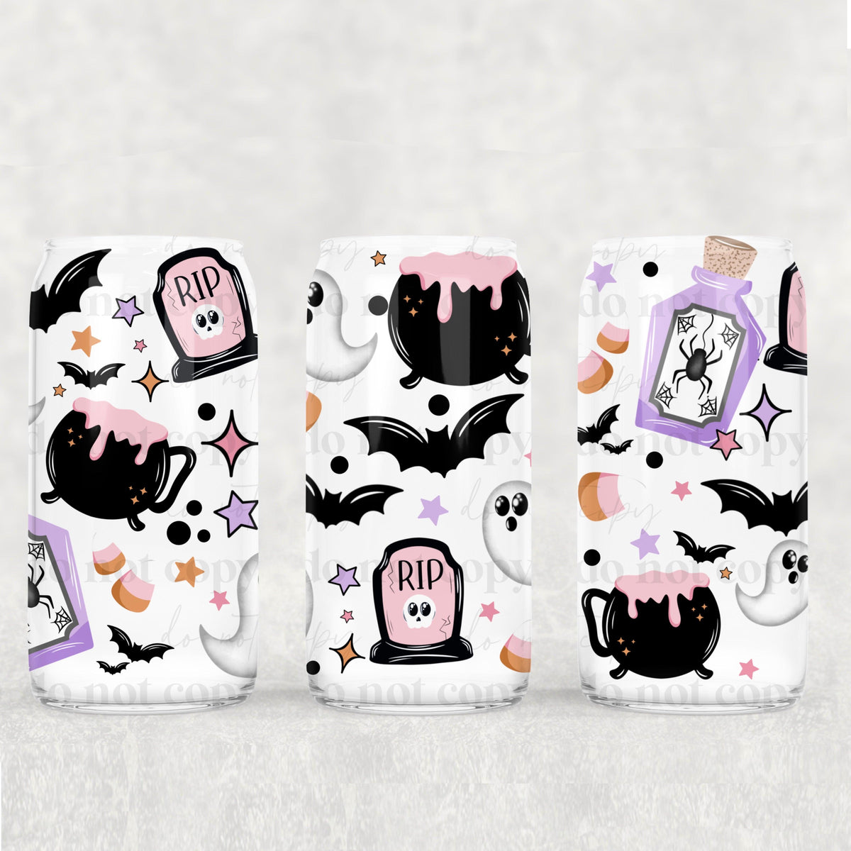 Hp pastel spooky 16oz Glass Wrap no words