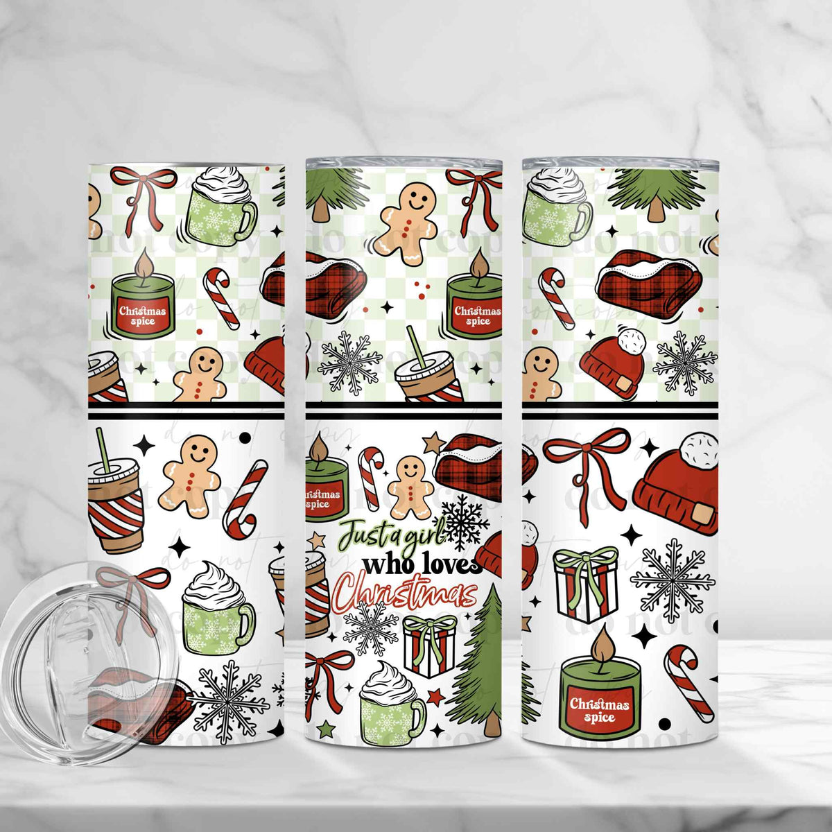 Just A Girl Who Loves Christmas Tumbler Wrap