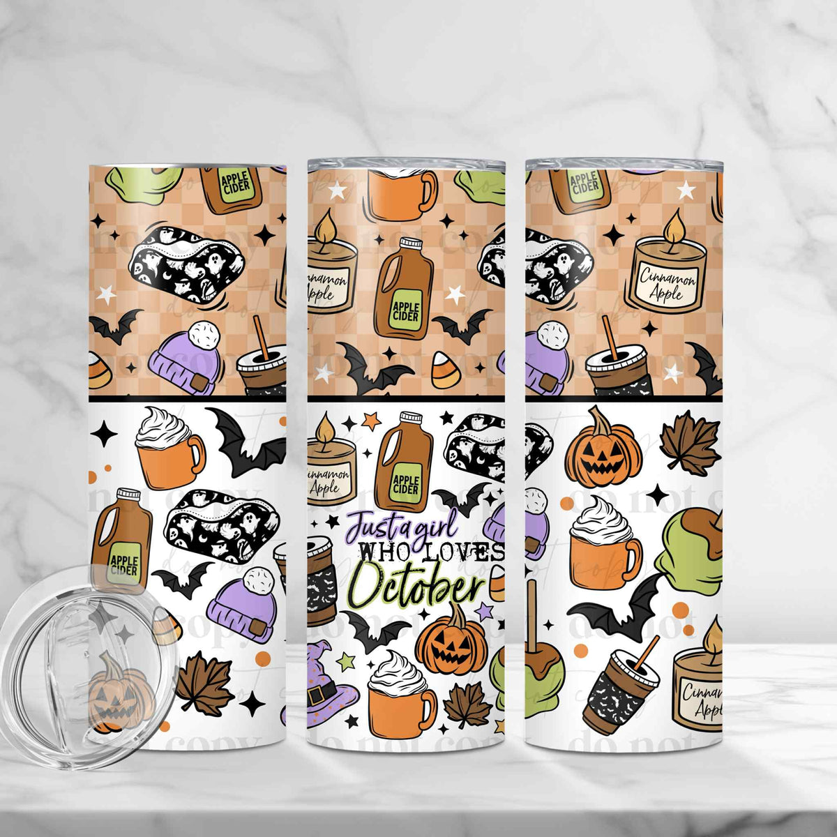 Just A Girl Who Loves October Tumbler Wrap