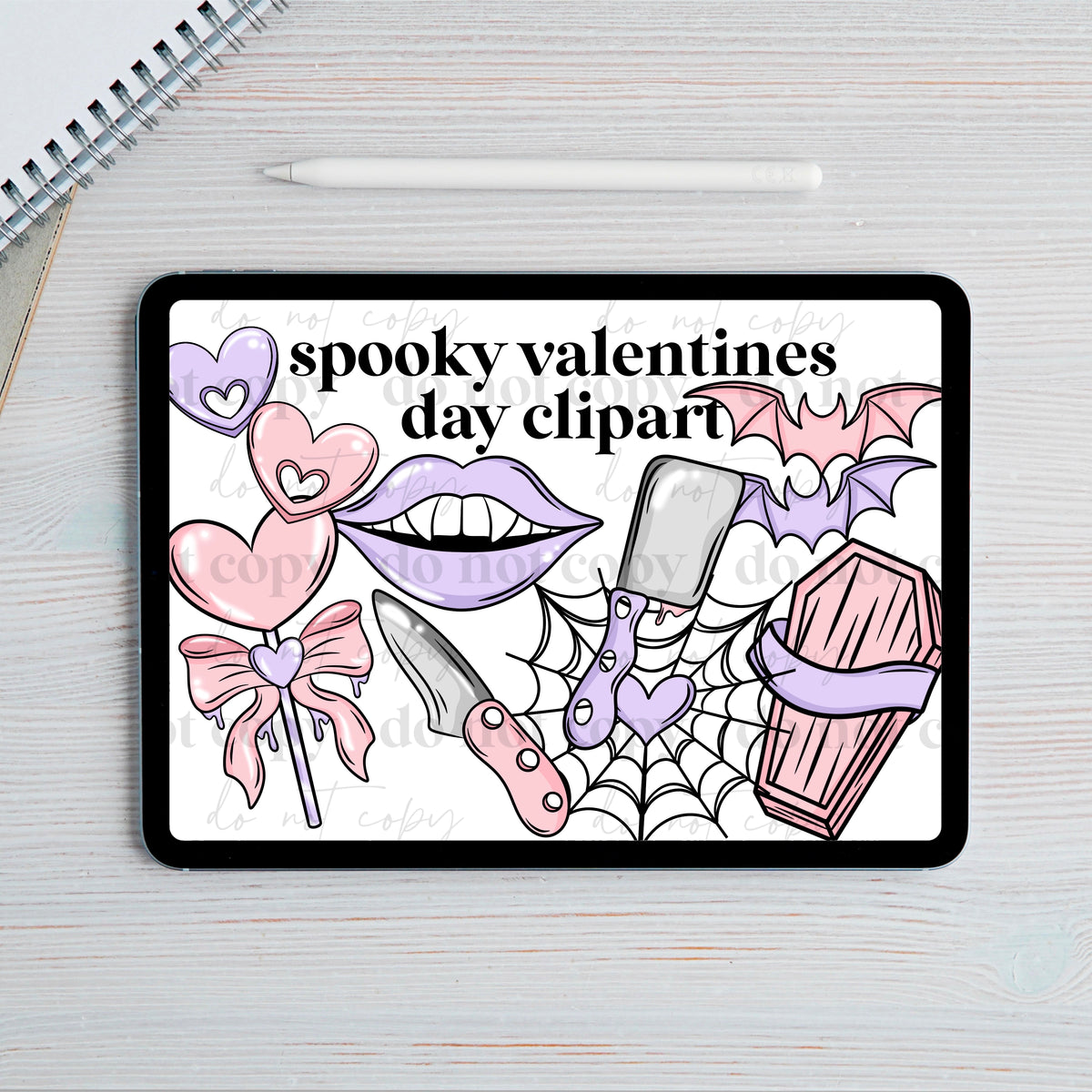 Spooky vday Clipart set