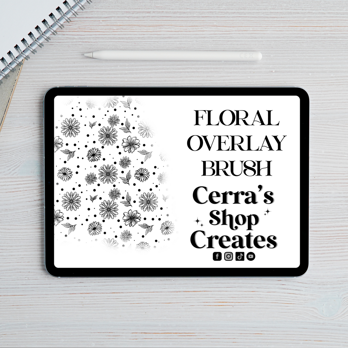 Hand drawn Florals volume 3 Procreate Brush Set