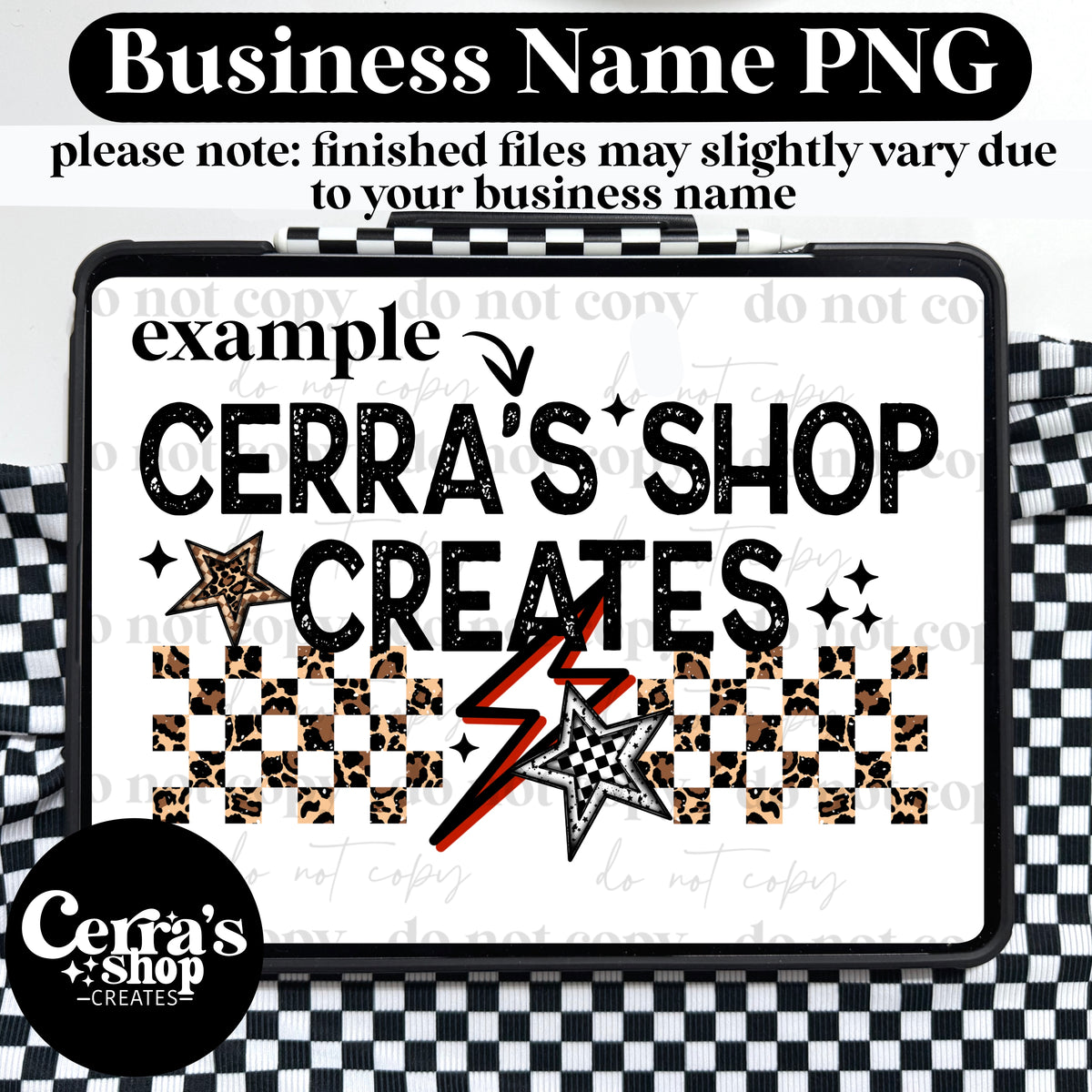 Cheetah Checker Stars Biz Name (I’ll add the name)