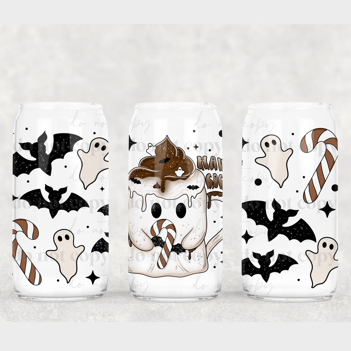 Haunt Cocoa 16oz Glass Wrap