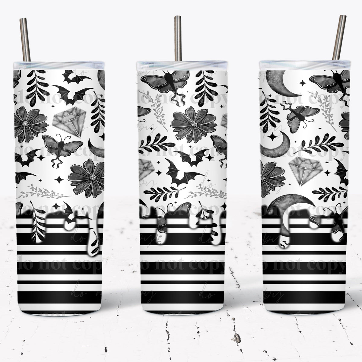 Monochrome Mystical Tumbler Wrap