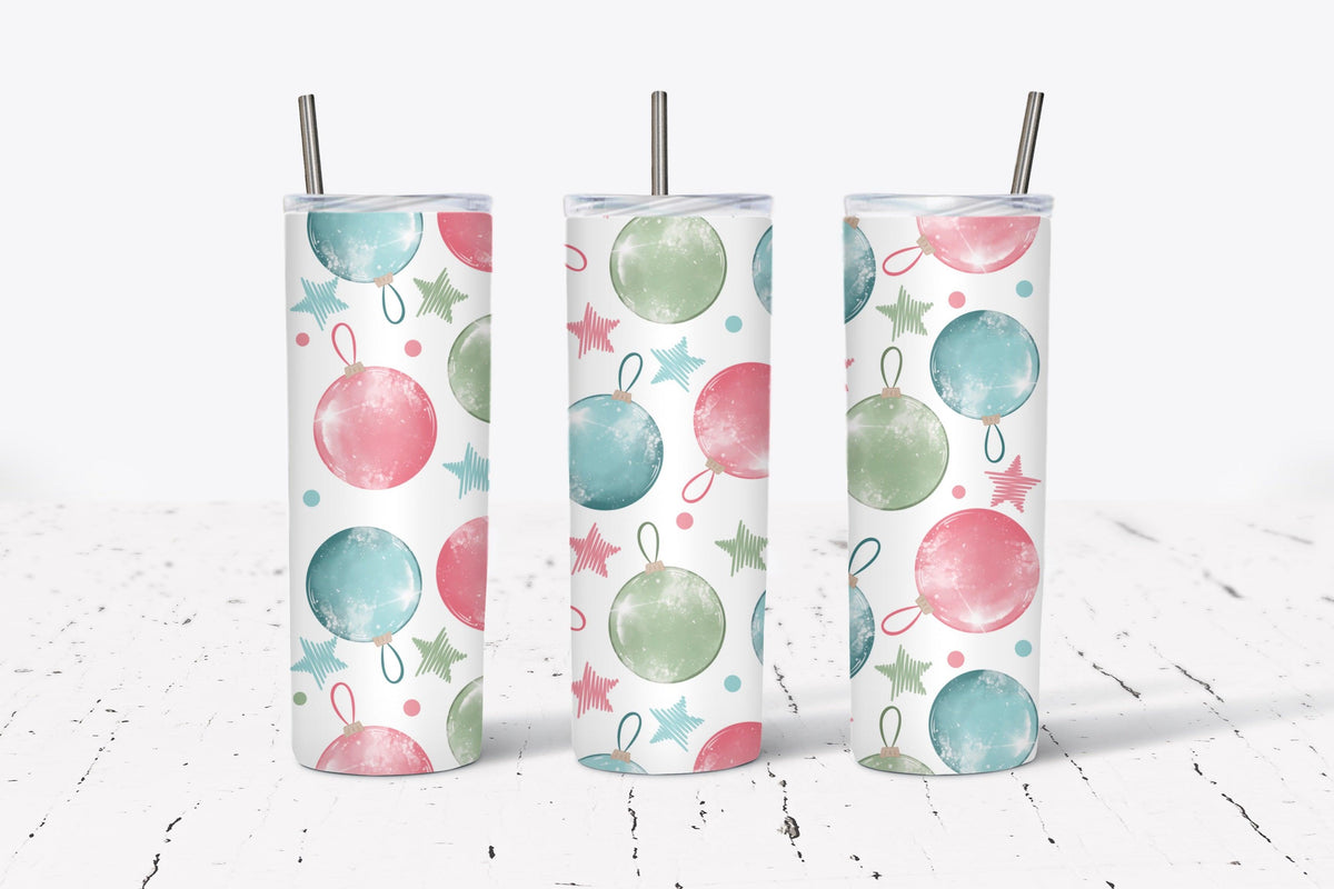 Watercolor Ornaments Tumbler Wrap