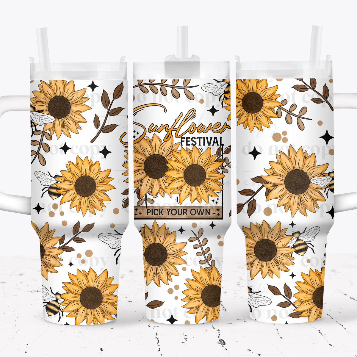 Sunflower festival 40oz Tumbler Wrap