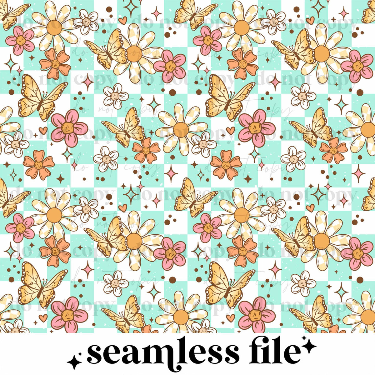Butterfly Floral Seamless