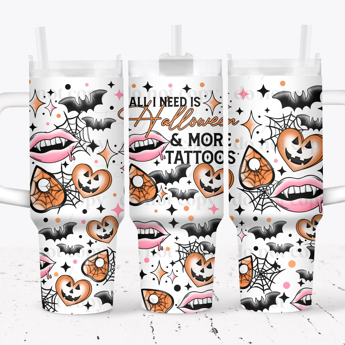 Halloween tattoos 40oz Tumbler Wrap