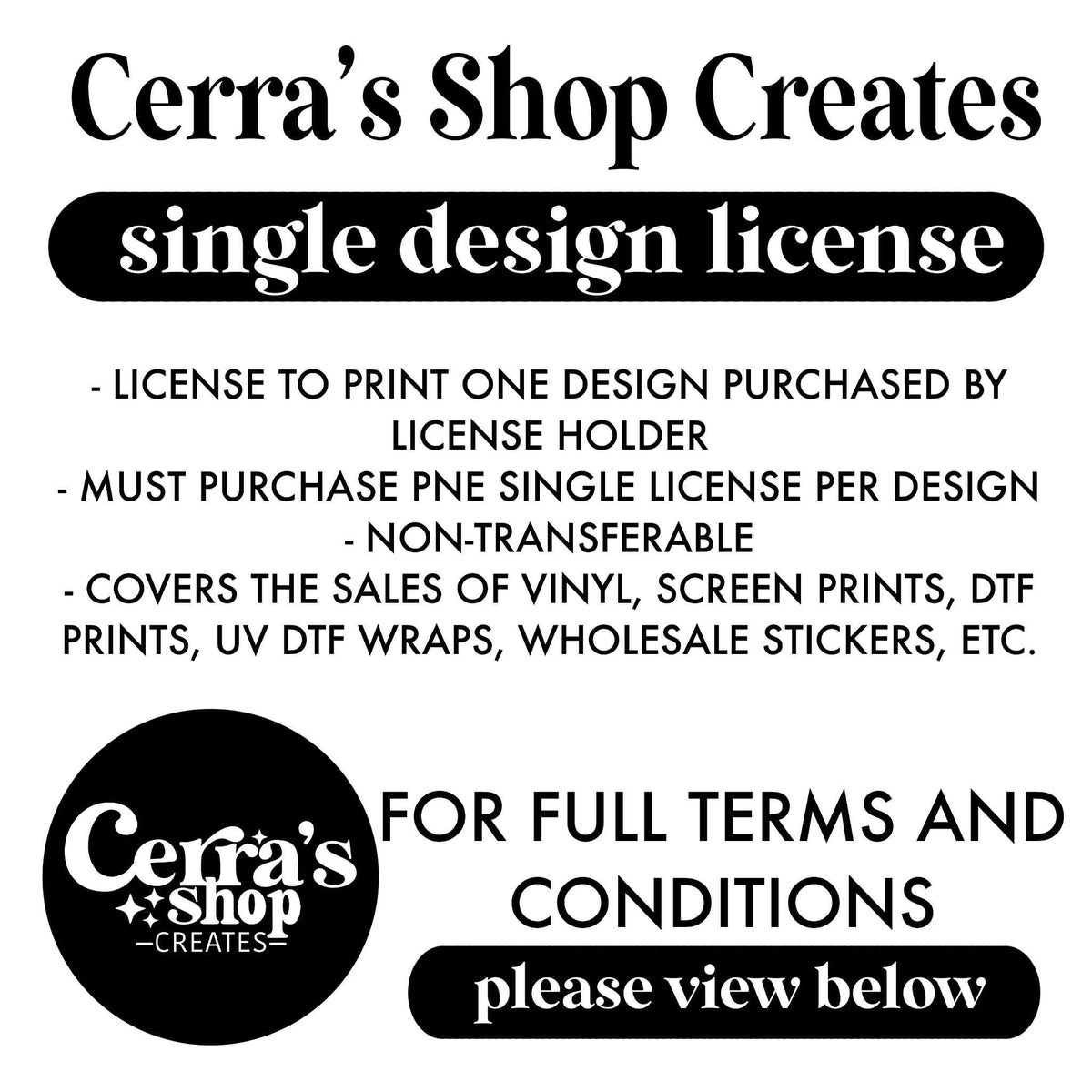 License for one design
