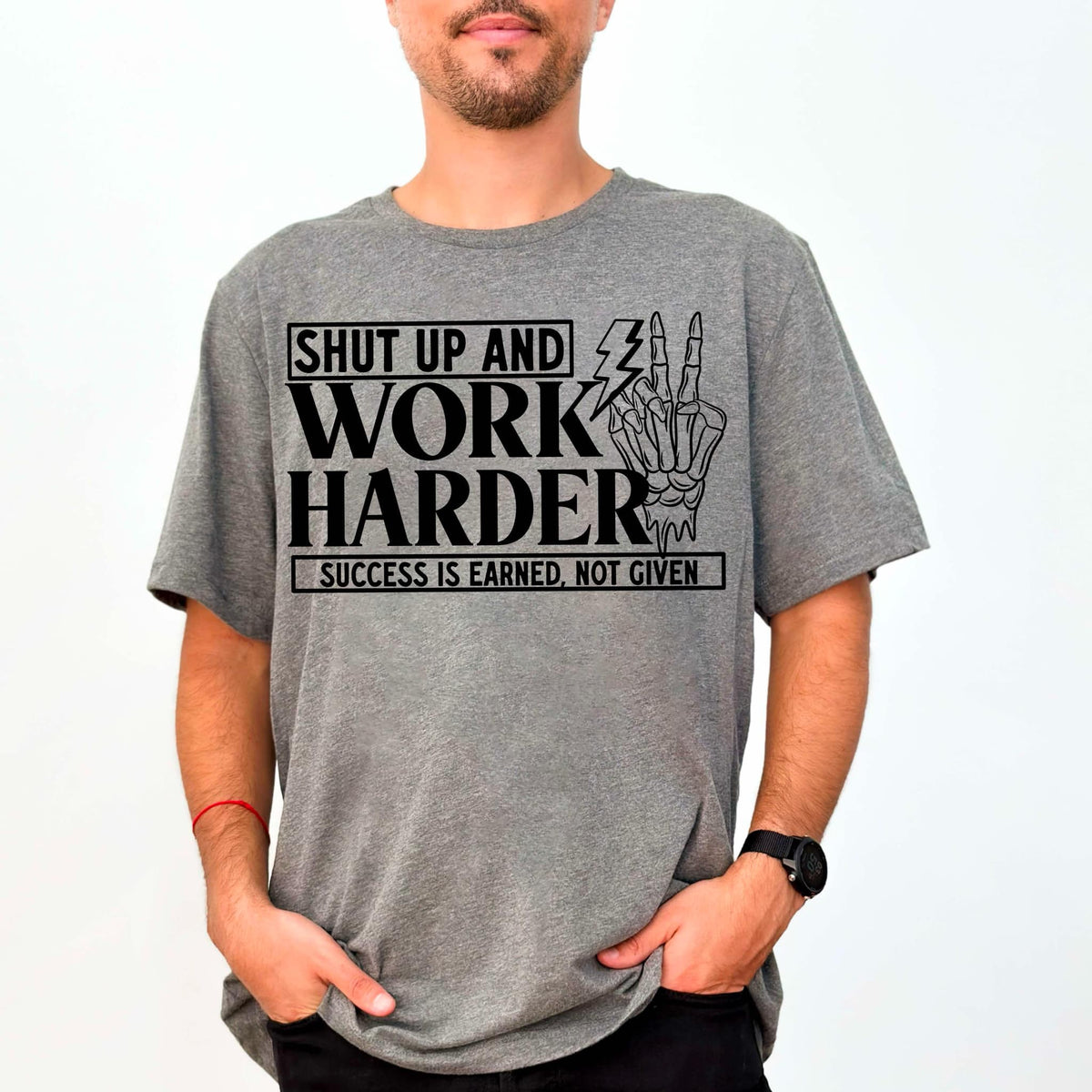 Work Harder Single Color PNG