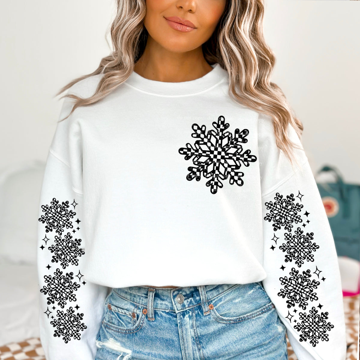 Checker snowflake Single Color w/ Sleeves PNG