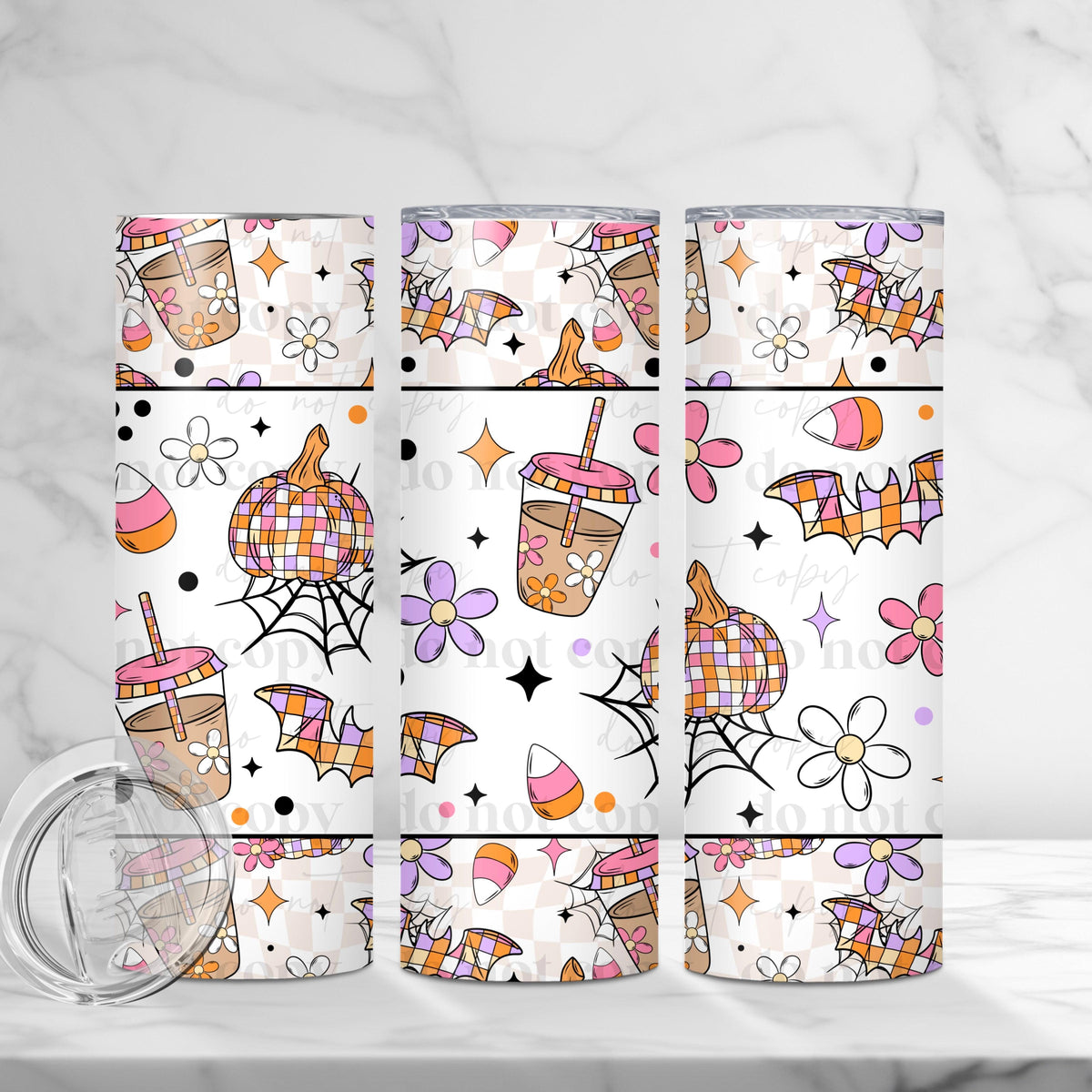 Retro halloween Tumbler Wrap